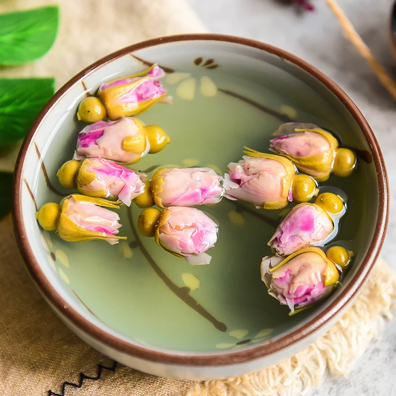 Сушеные бутоны роз (съедобные и сухие) красные настоящие розы с цветами для