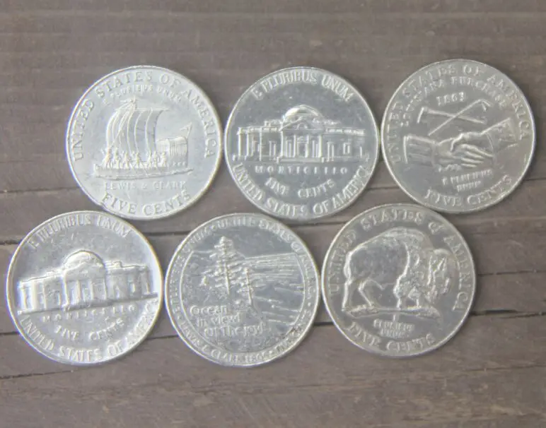 

1 Set 6 Pieces USA Coins Old Original Coin Collectible Edition Real Rare Commemorative Random Year