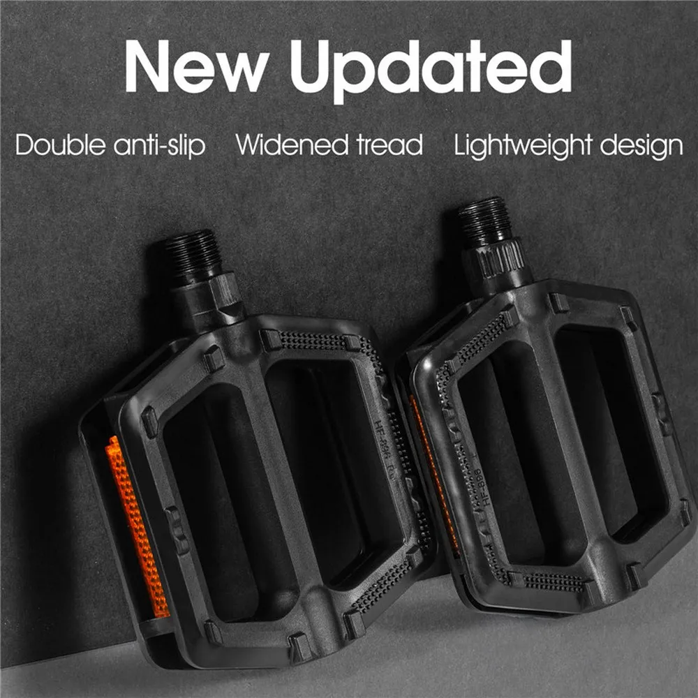 

1 Pair Bicycle Pedals Ultralight MTB Road Pedal Cycling Mountain Bike Foot Plat Anti-Slip 9''16 Standard Universally Pedals