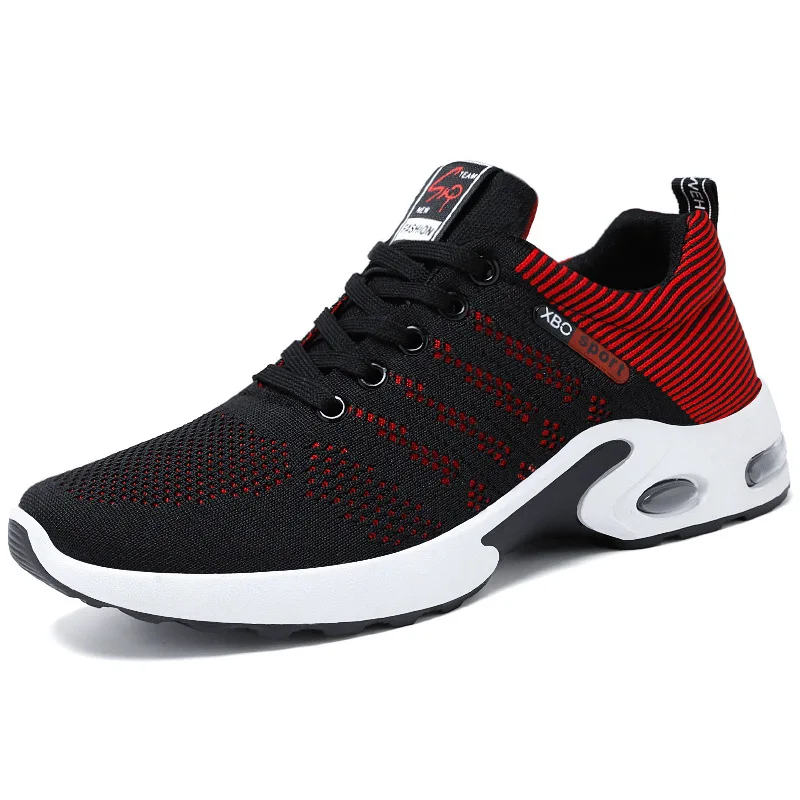 

Casual Men Running Shoes Air Cushion Breathable Male Mesh Sports Walking Shoes Comfortable Athletic Trainers Soft Lace-Up