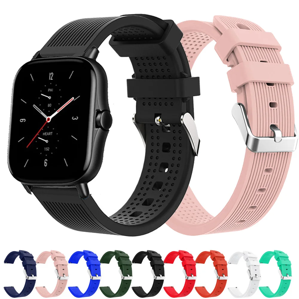 

Силиконовый ремешок для часов Huami Amazfit GTS 2, Amazfit Bip U 1S Lite, 20 мм