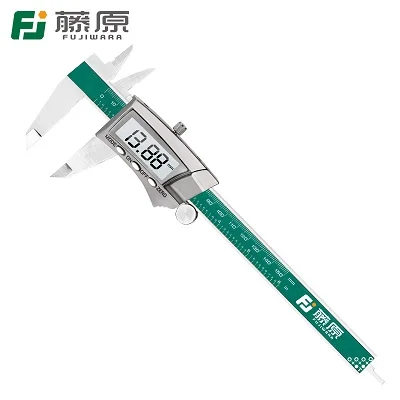 Fraction inch mm FUJIWARA цифровой дисплей штангенциркуль из нержавеющей стали 0-150 мм 1/64 фракция/мм/дюйм ЖК Электронный штангенциркуль нонира IP54 Водонепроницаемый - Цвет: Fraction inch mm