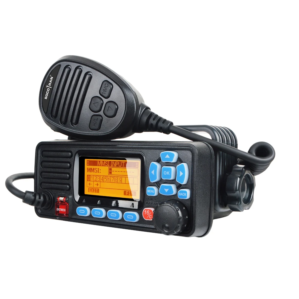 SOCOTRAN RS-509M VHF Marine Transceiver IPX7 Wateroof 25W  Mobile Radio DSC Call Auto-answer