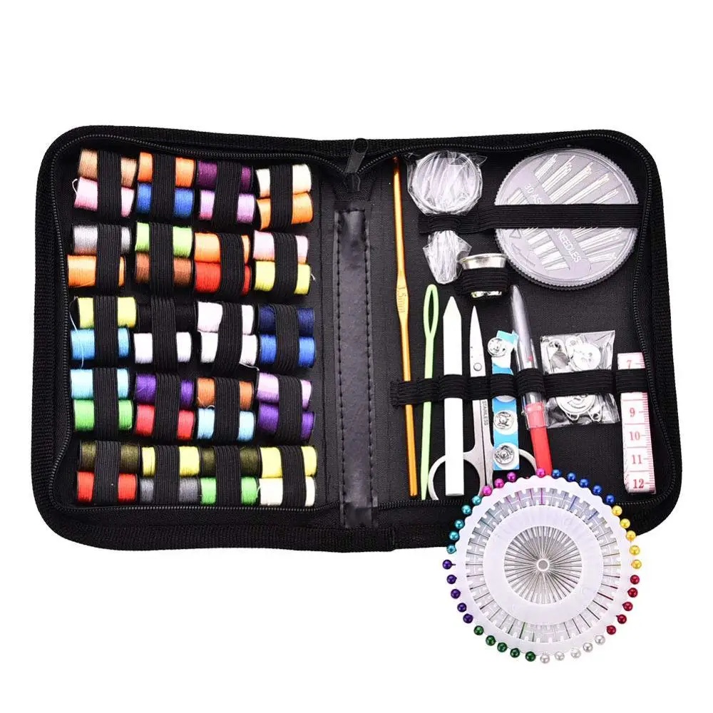 128 шт. портативный дорожный набор для шитья нитерезка игл коробка вязание шитье