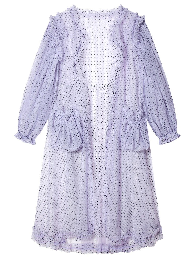 

Europe Clothing Female Wild Casual Summer 2020 New Women Long Shirts Fashion Dot Sunscreen Ladies Blouses U543