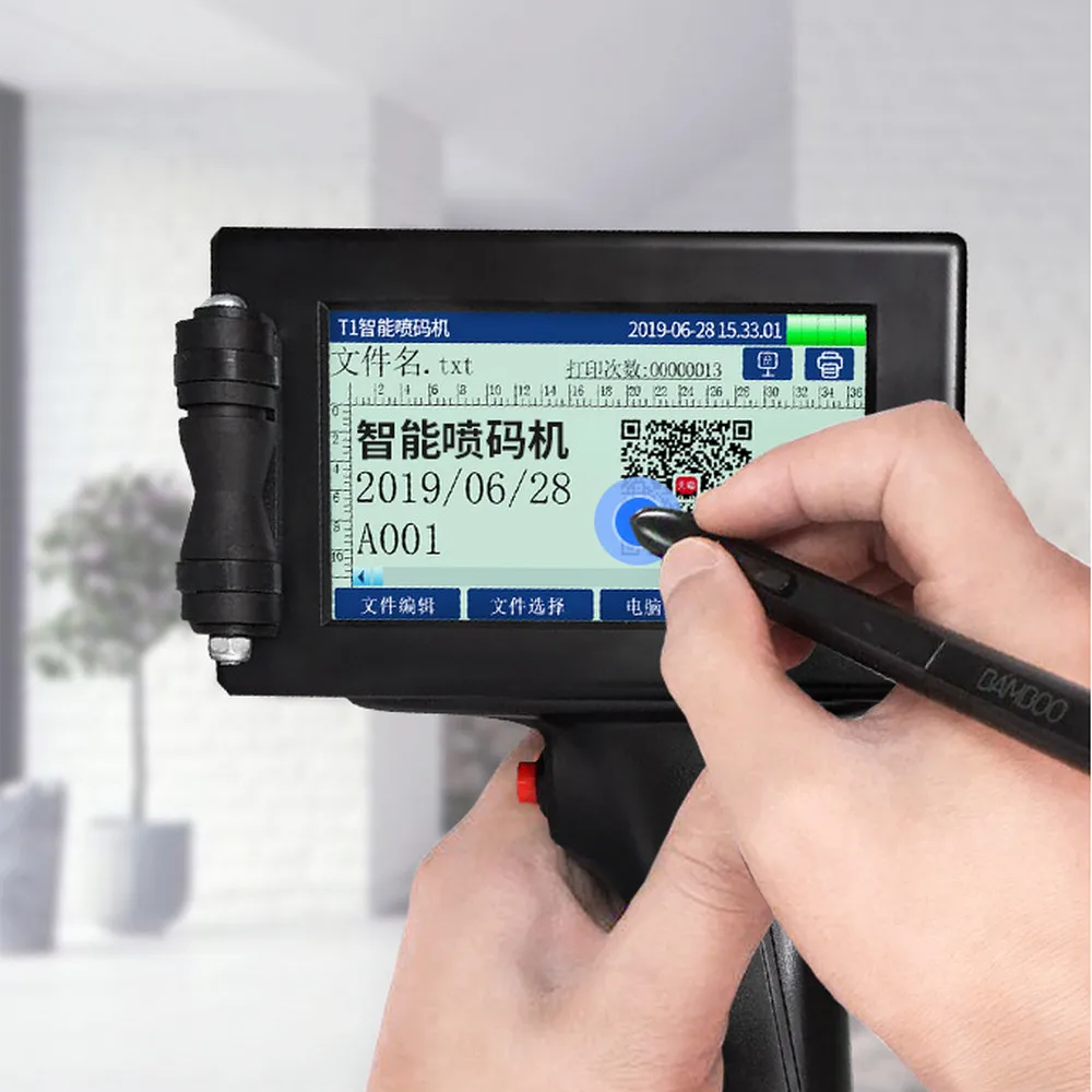 Многоязычный 12 7 мм ручной сенсорный струйный принтер лазерная маркировочная