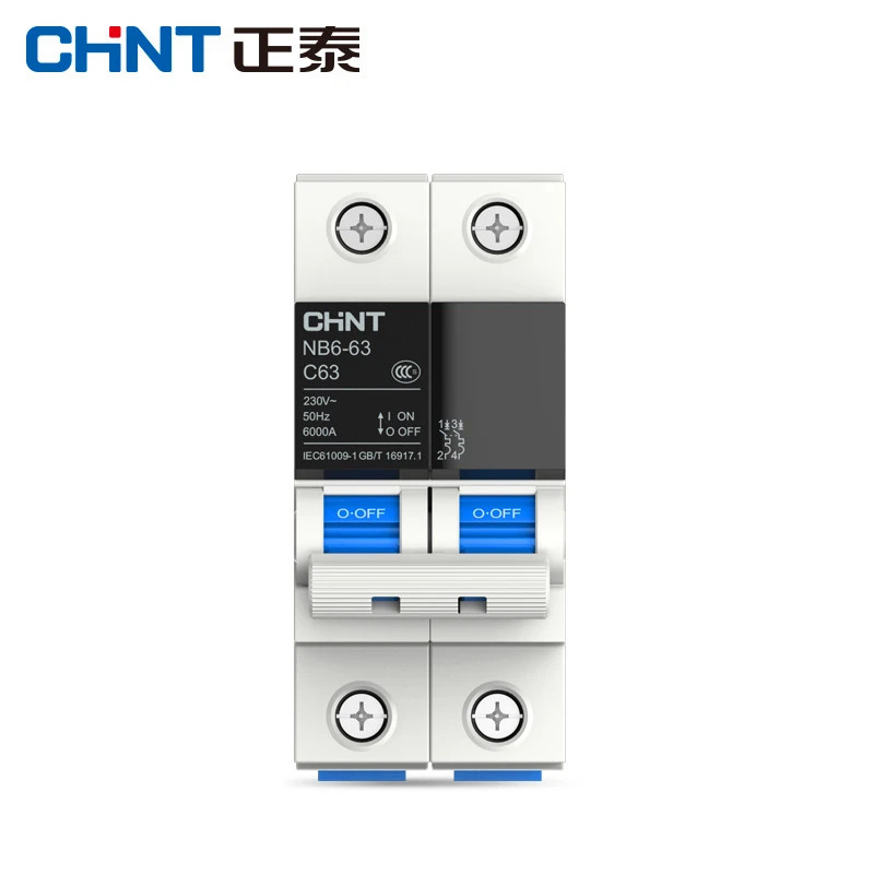 

Protección contra sobrecarga de disyuntor en miniatura CHINT NB6-63 1 P + N Series interruptor de aire doméstico 10A 16A 20A 25A