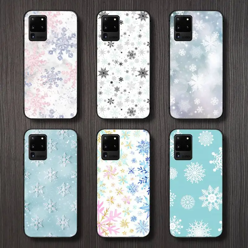 

Merry Christmas snowflake pattern Phone Case For Samsung galaxy A S note 10 7 8 9 20 30 31 40 50 51 70 71 21 s ultra plus