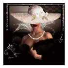 Алмазная 5D Вышивка сделай сам, Элегантная Дамская верхняя шляпа, алмазная живопись, инкрустированная полностью квадратнойкруглой Алмазная мозаика, украшение для дома