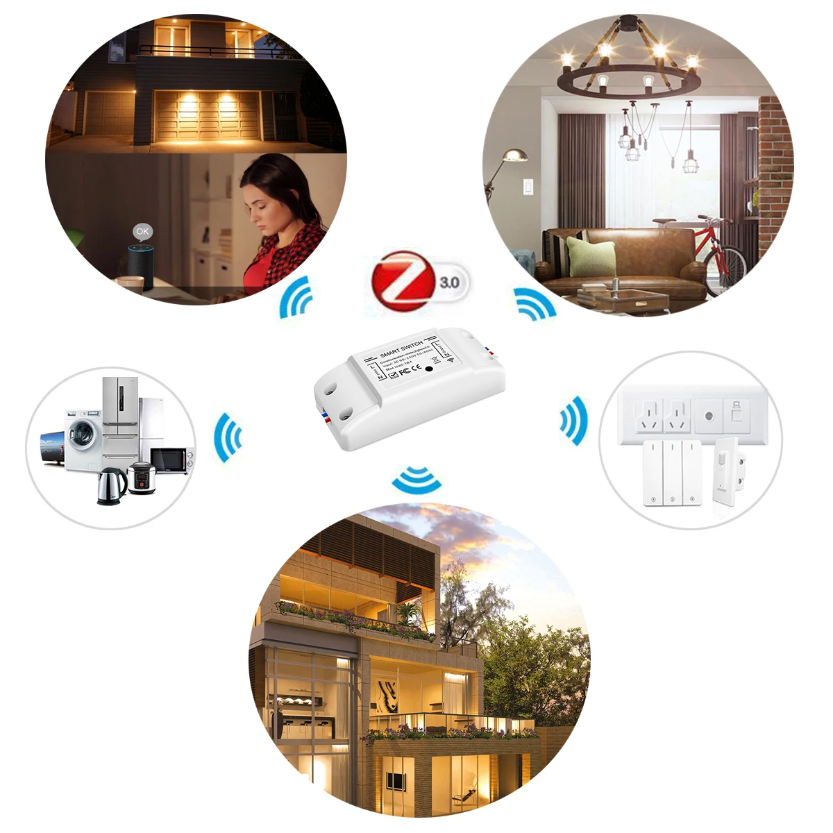 Светодиодный выключатель ZIGBEE 85-220 В 10 А переключатель сделай сам умное устройство