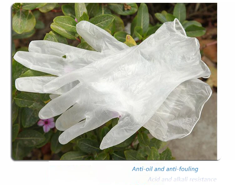 

TECHOME High Quality PVC Disposable Gloves Soft Rubber Thickened Gloves Health Powder Free PVC Transparent Gloves Cleaning Tool