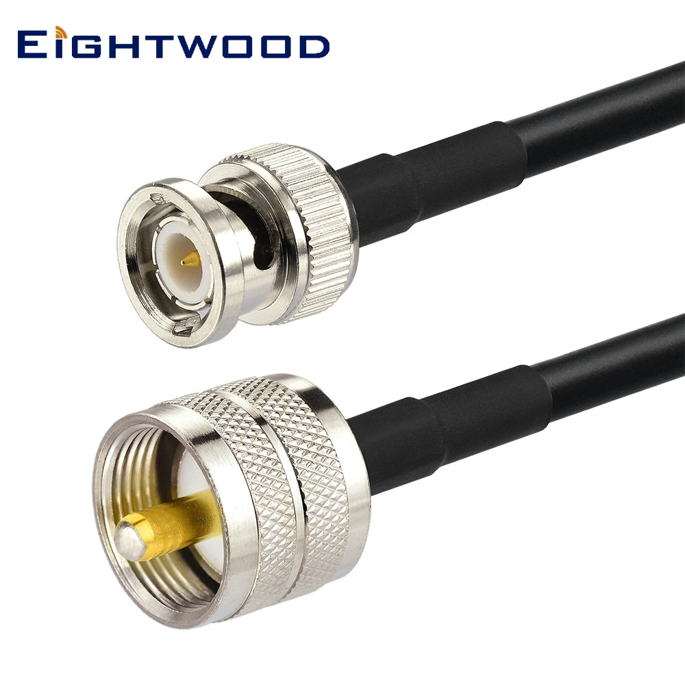 Eightwood BNC штекер UHF мужской PL 259 RG58 низкие потери коаксиальный кабель 200 см