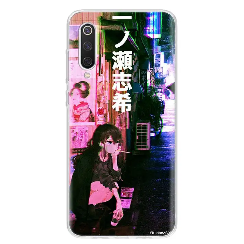 anime vaporwave glitch hot for xiaomi redmi note 10s 10 11s 11 9s 9 8t 8 pro phone case 11t 5g 11e 9t 7 6 5 5a 4x fundas cover c free global shipping