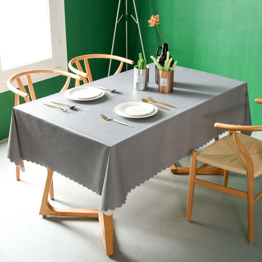 Waterproof Anti-scalding PVC Tablecloth Cover Rectangular Lace Mat Kitchen Oil cloth Glass Soft Cloth Table | Дом и сад