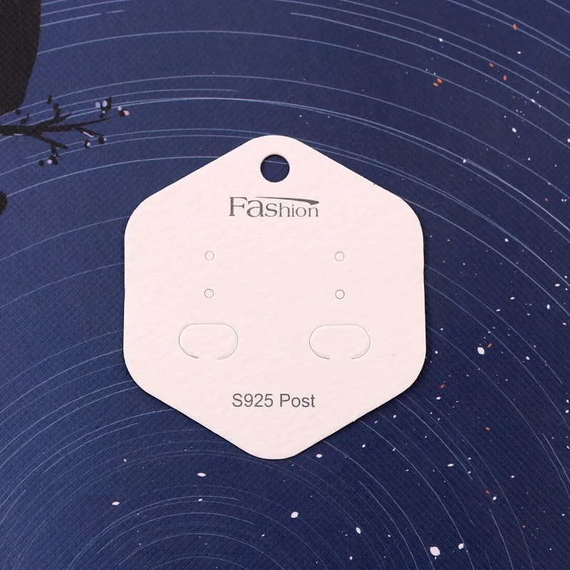 Новый дизайн 5*5 5 см 100 шт./лот шестиугольная бумажная карта для ювелирных изделий