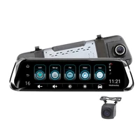 uncom dvr dash cam 4g driving recorder 10 inch bluetooth dual lens hd rearview mirror navigation intelligent cloud mirror adas