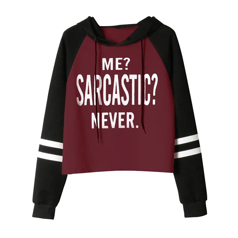 

Autumn & Winter New Women's Pullover Sweatershirt Color Contrast Hooded Short Long Sleeve Letter Printing