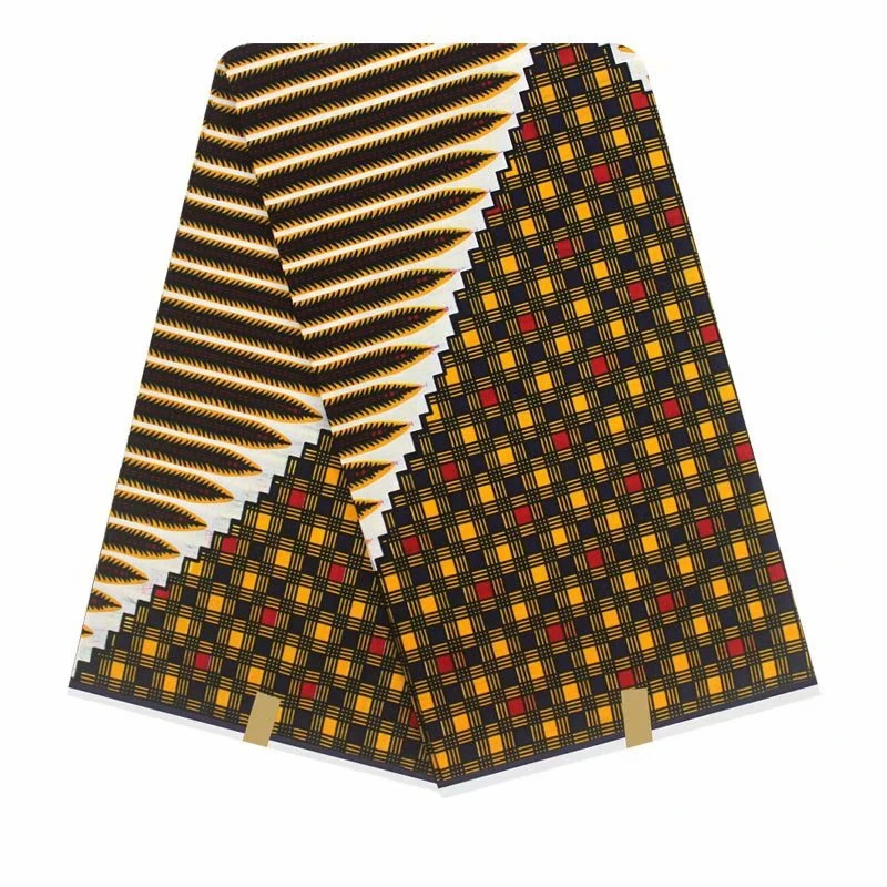 Ghanaian Kente Ткань с воском гарантированное настоящий голландский настоящий воск дизайн для ткани горячий Veritablee воск печать ткань в 6 ярдов - Цвет: as picture