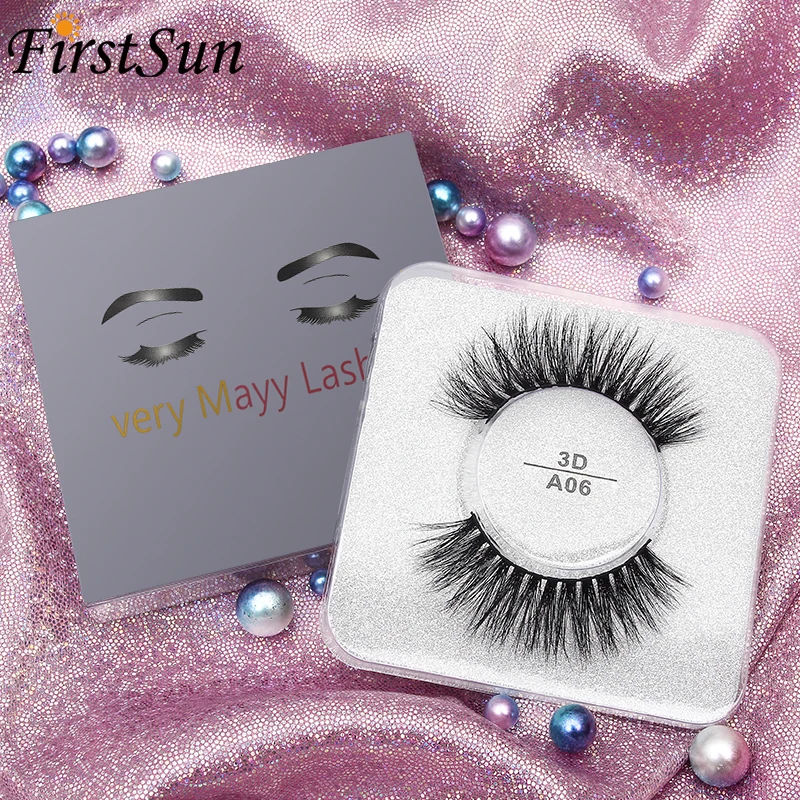 Мультипак натуральные 3d норковые ресницы с заказной коробкой Индивидуальные