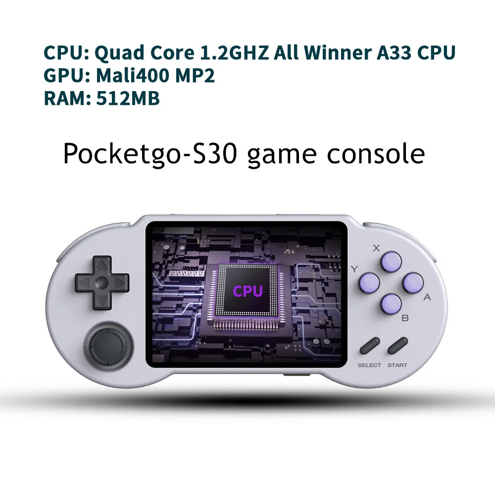 

Pocketgo S30 Game Console 3.5 Inch Ips Portable Handheld Retro Game Player For PS1 Md Gb Psp 10000 Video Gaming consoles Gifts