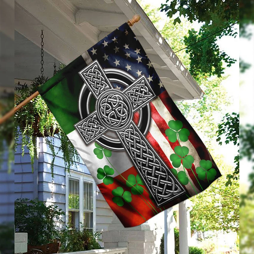 Высшее качество ирландский кельтский крест флаг домашний декор наружный