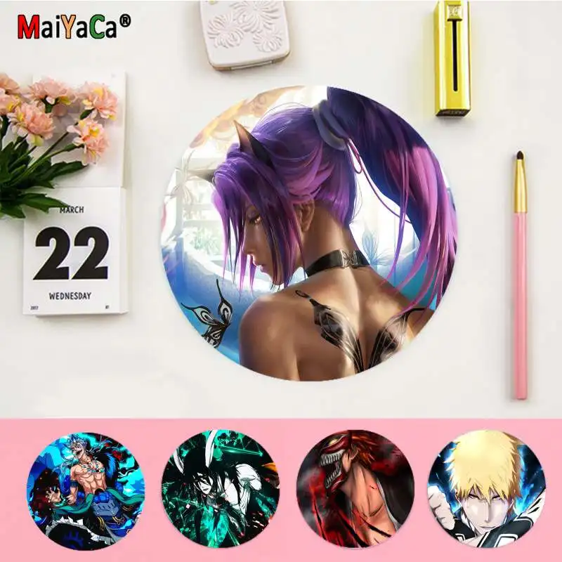 

Maiyaca Japanese Bleach Anime Customized laptop Gaming round mouse pad Anti-Slip Laptop PC Mice Pad Mat gaming Mousepad