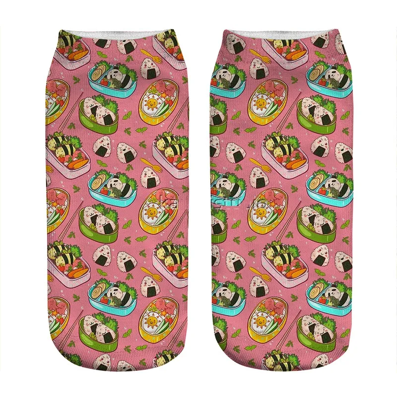 

2021 женские носки kawaii Bento коробки розовые носки с принтом женские Харадзюку счастливые забавные новые милые подарочные носки для девочек для...