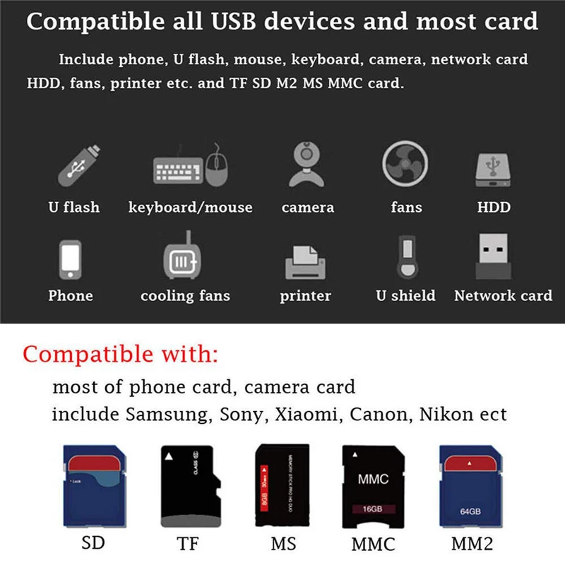 Устройство для чтения Sd карт USB 3 0 с адаптером питания|USB-хабы| |