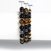 natural tiger eye obsidian hematite beads bracelets men for magnetic health protection women soul jewelry gifts pulsera hombre