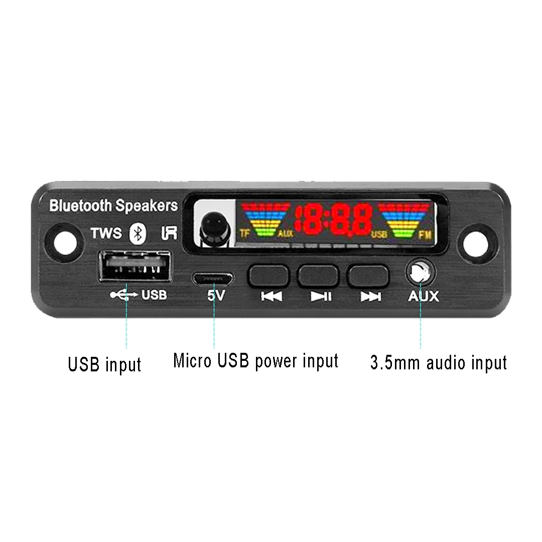 5 в MP3 Bluetooth 0 двойной декодер плата без потерь APE декодирование FM-радио цветной