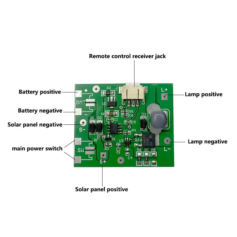 Солнечный светильник печатная плата с пультом дистанционного управления
