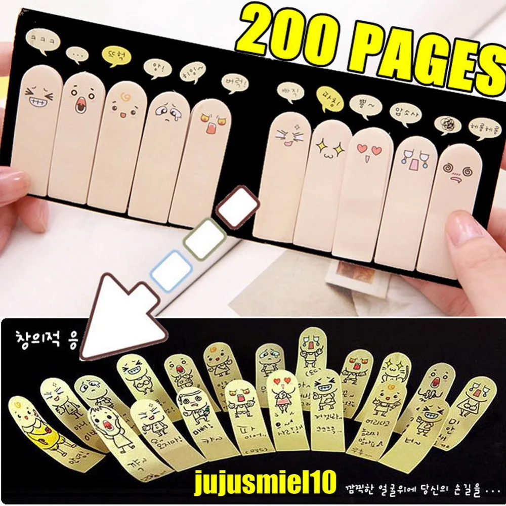 1 шт. 200 страниц Kawaii уникальный Скрапбукинг десять Пальцы наклейки закладки