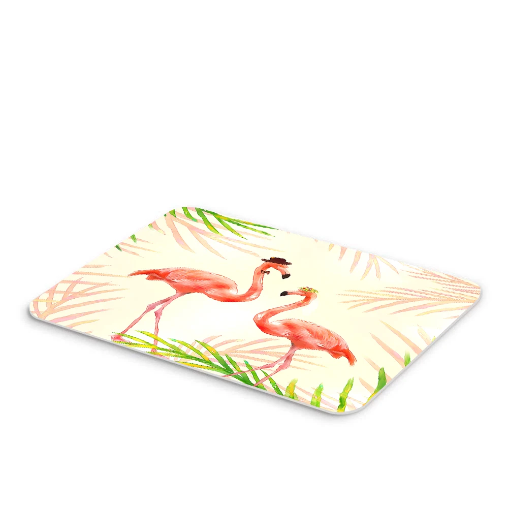 Фламинго лист тропического растения фланелевый коврик для ванной комнаты пены