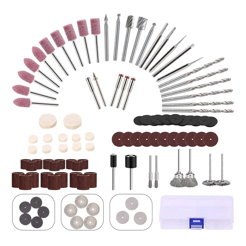 

Набор аксессуаров для вращающихся инструментов, 141 шт., набор аксессуаров для электроинструмента, шлифовальный абразивный камень, режущий д...
