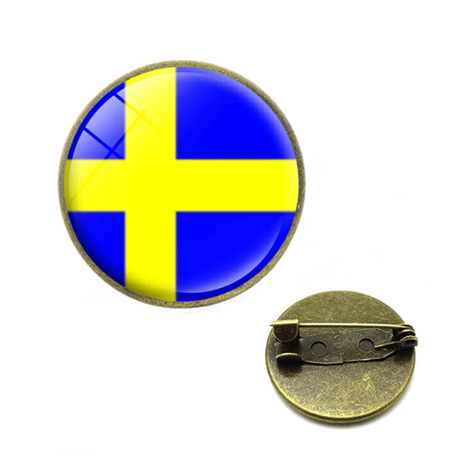 Hot National Flag Brooches Finland Sweden Norway Iceland Denmark Ukraine Russia Belarus Estonia Lativia Brooch Pins Jewelry | Украшения и