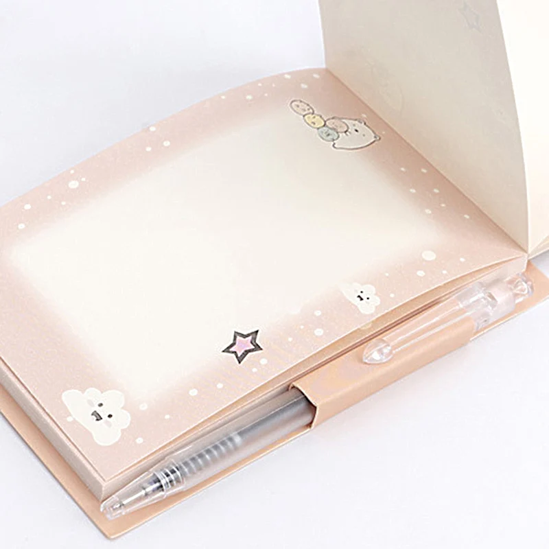 Милые Складные Липкие заметки с ручкой Kawaii Sumikko блокноты для заметок детей DIY