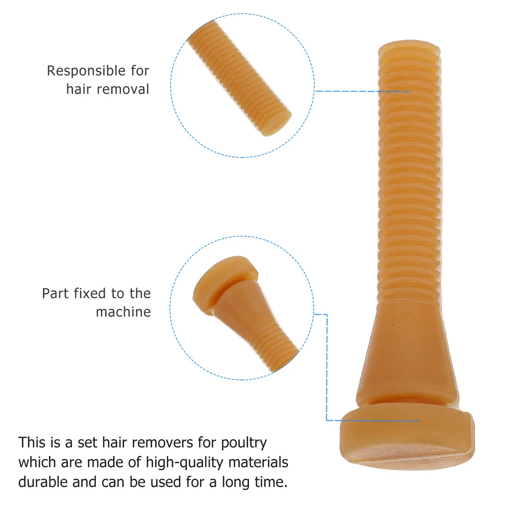 

50Pcs Practical Poultry Accessories Duck Chicken Hair Removal Sticks (Yellow)