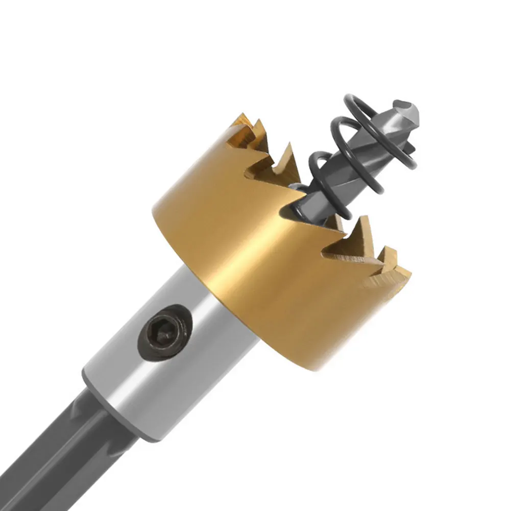 

5PCS Hole Saw Set HSS Center Drill Bits Set 16/18.5/20/25/30mm Metal Spring Drill Hole 0pener Kit for Installing Locks
