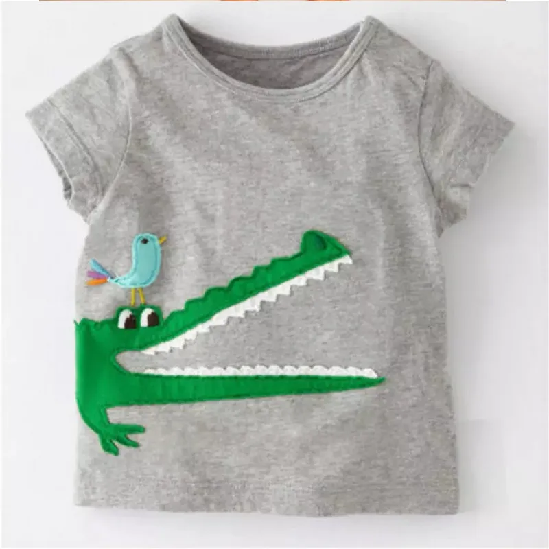 Комплект одежды для маленьких мальчиков Летние повседневные топы с короткими