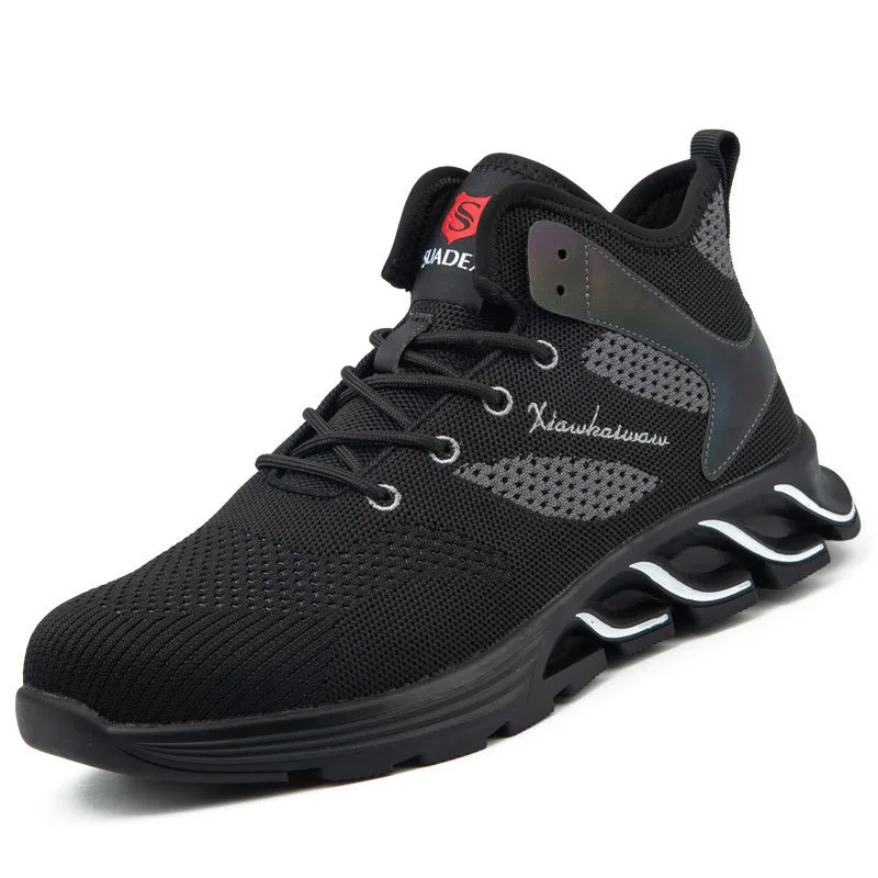 

2021 New Men's Boots Steel Safety Shoes With Indestructible Head Light Anti Smash Stab Work Boots Outdoor Protective Shoes