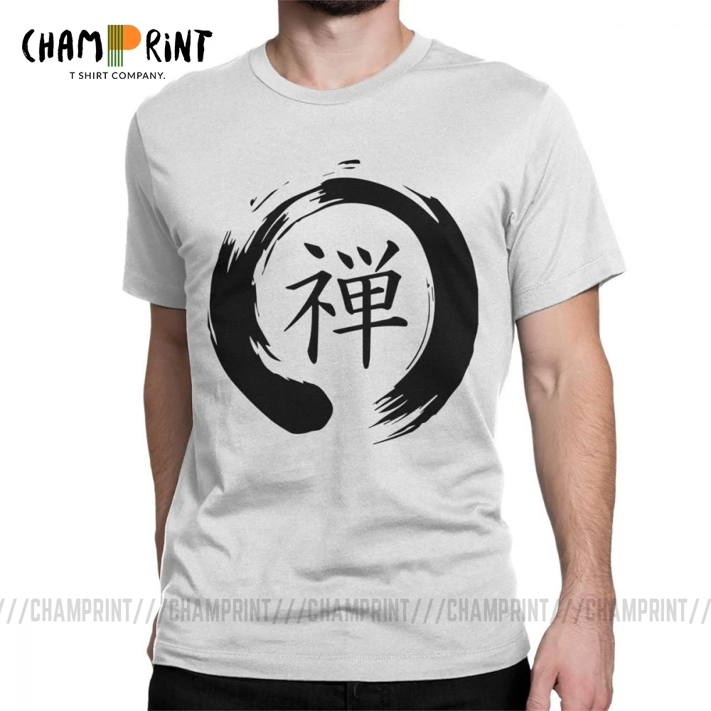 Men Zen Enso Dhyana Minimalist Chinese Japanese Aesthetics Sanskrit T Shirts Kanji Clothing Awesome Tee Shirt Original T-Shirts |