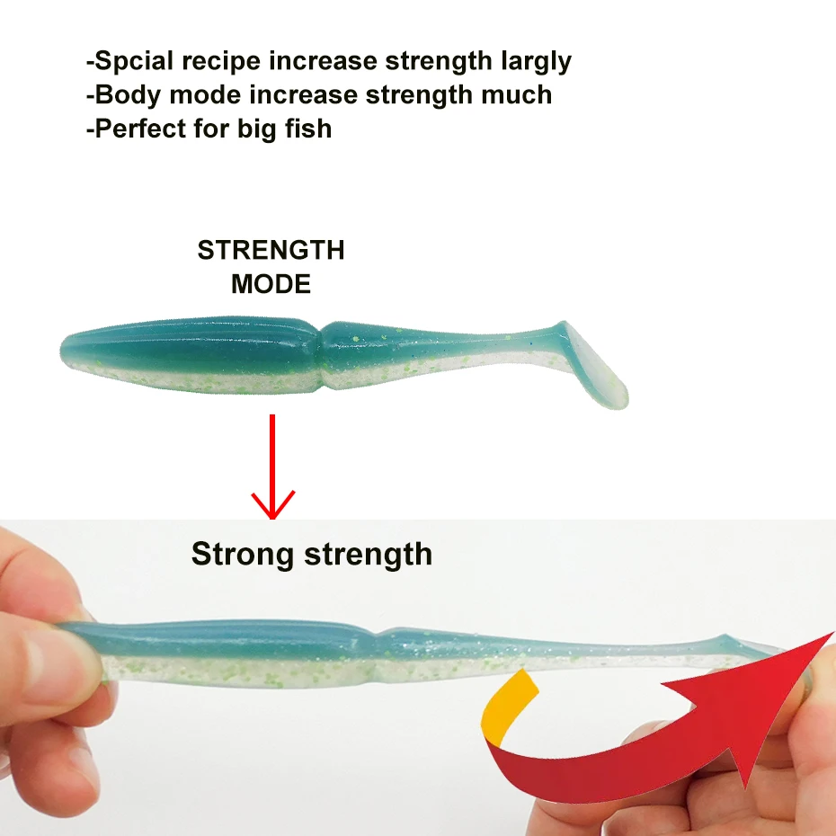 ESFISHING 100mm 125mm155mm 200mm Easy Shiner Quality Pesca Soft Fishing Lure Silicone Bait Wobblers Leurre Souple