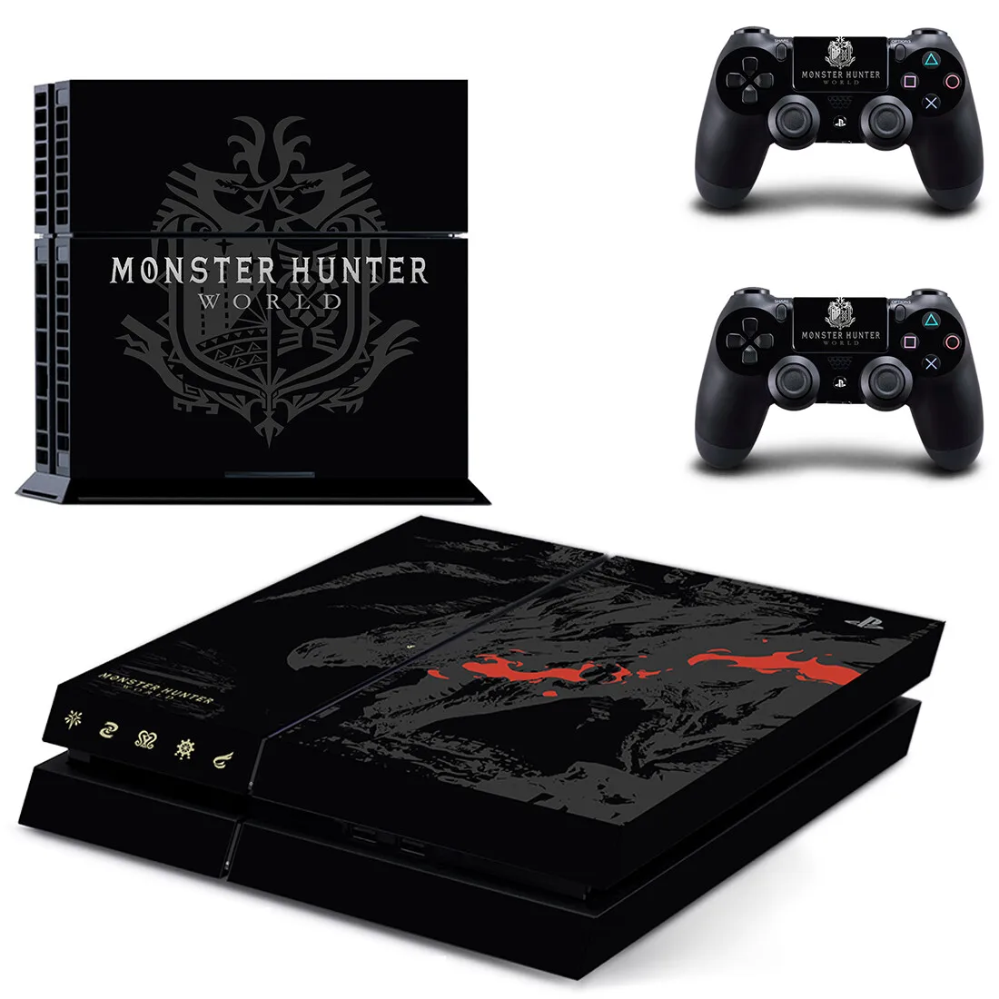 Monster Hunter PS4 Stickers Play station 4 Skin Sticker Decals Cover For PlayStation 4 PS4 Console & Controller Skins Vinyl