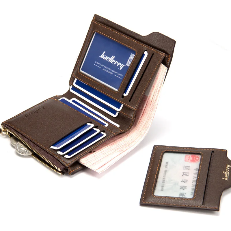Baellerry мужские кошельки из искусственной кожи на молнии с карманом для монет