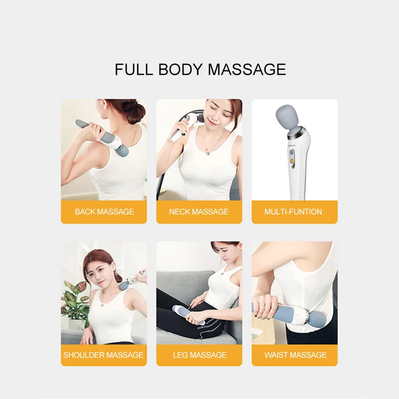 Электрический массажер для тела с зарядкой от USB водонепроницаемый портативный