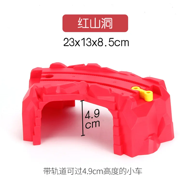 P138 деревянный поезд оптом трек аксессуары красный изогнутый Мост Пирс совместим