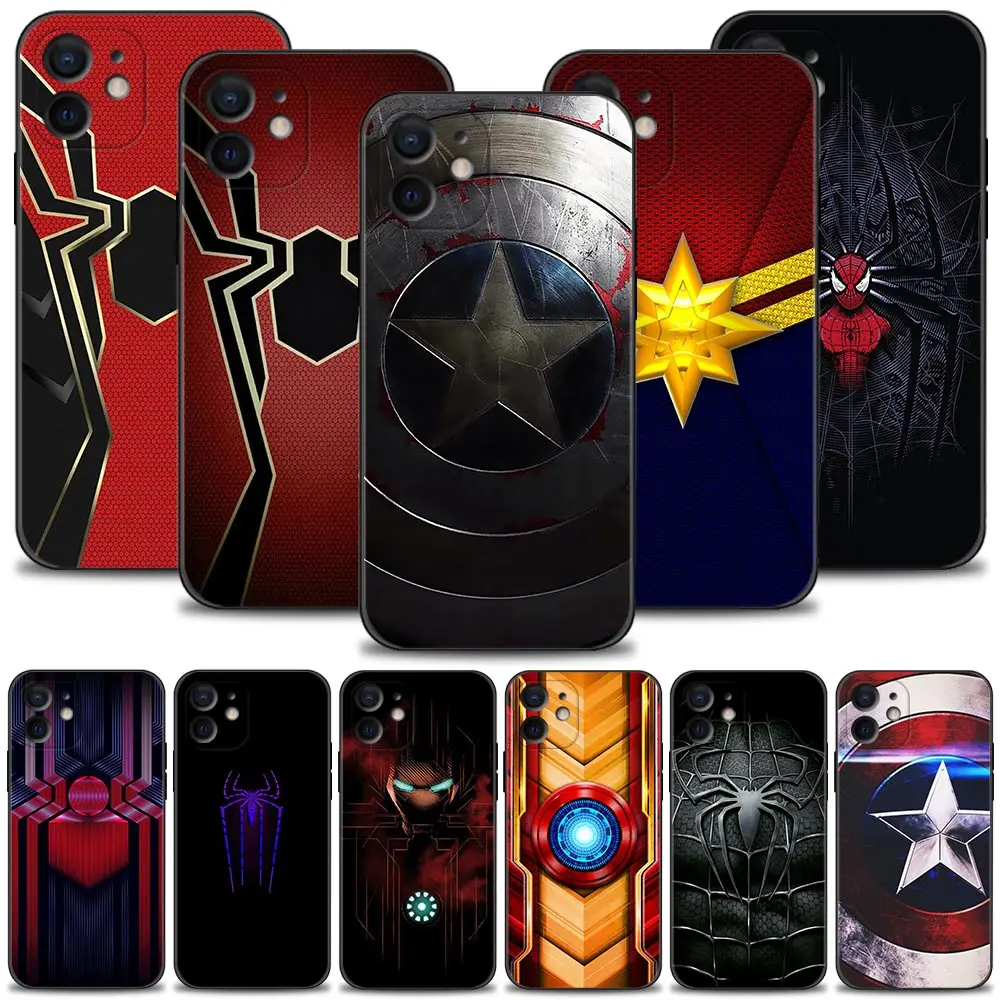 

Phone Case For Apple iPhone 13 12 11 Pro Max 13 12 Mini XS Max XR X 7 8 Plus 6 6S SE 2020 Cover Marvel superhero logo