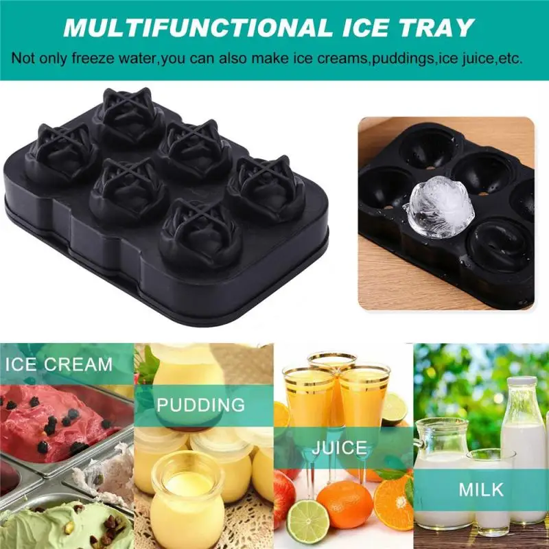 

Silicone Ice Tray Rose Pattern Ice Cream Mold Jelly Pudding Drink Mould Multifunctional Fruit Juice Mold Kitchen Making Tools