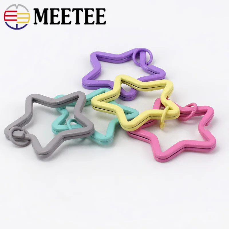 50/100 шт. Meetee 35 мм брелок конфетных цветов круглые кольца для пряжки держатель