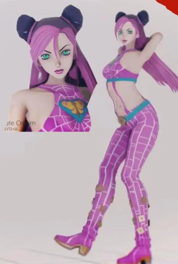 Лаванда JoJo's Необычные Приключения Косплей Jolyne Cujoh костюм Куджо топ+ брюки - Цвет: Лаванда